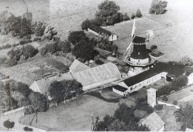 Historische Luftaufnahme der Mühle