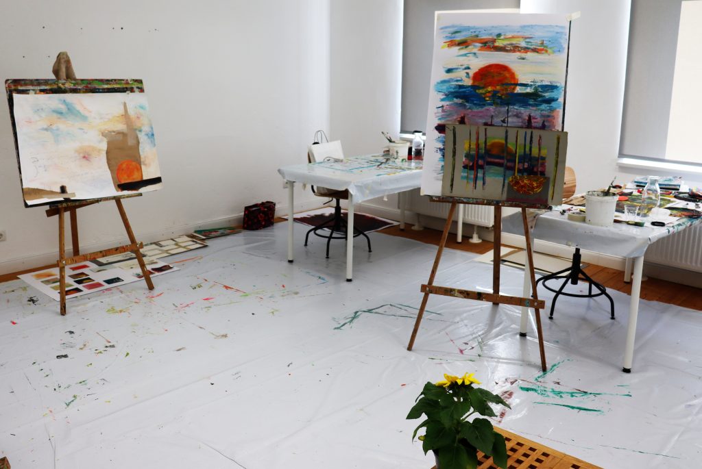 Atelier zur Ausstellung SUNSET