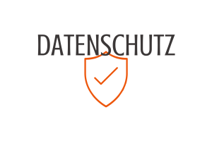 Datenschutz-Smbol + Text